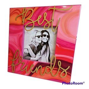 Best Friends Square Picture Frame 7"x7" with 3.5"x3.5" Opening Free Standing